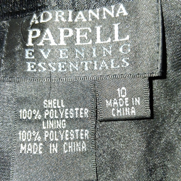NEW Adrianna Propell Evening Essentials Chiffon Black Pants Slacks Lady's 10 - Picture 3 of 6